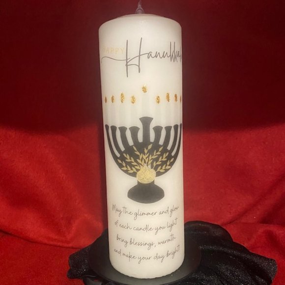 Large Hanukkah Candle - 9 x 3 inches - Picture 1 of 2